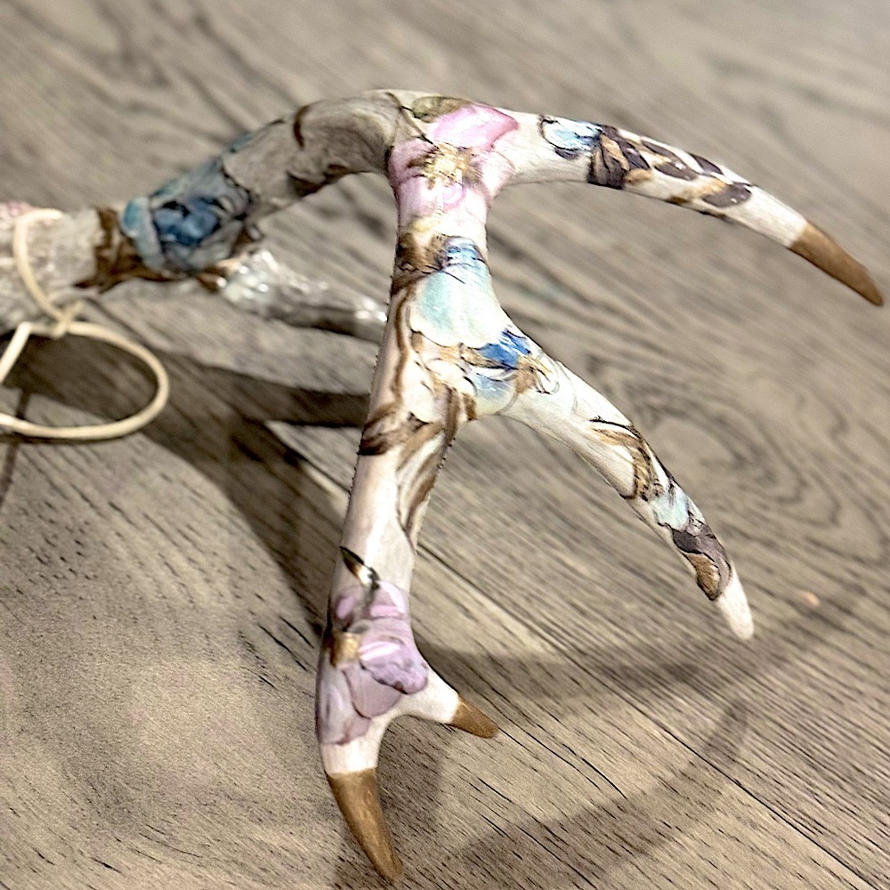 Cottage-Core Decorated Antler